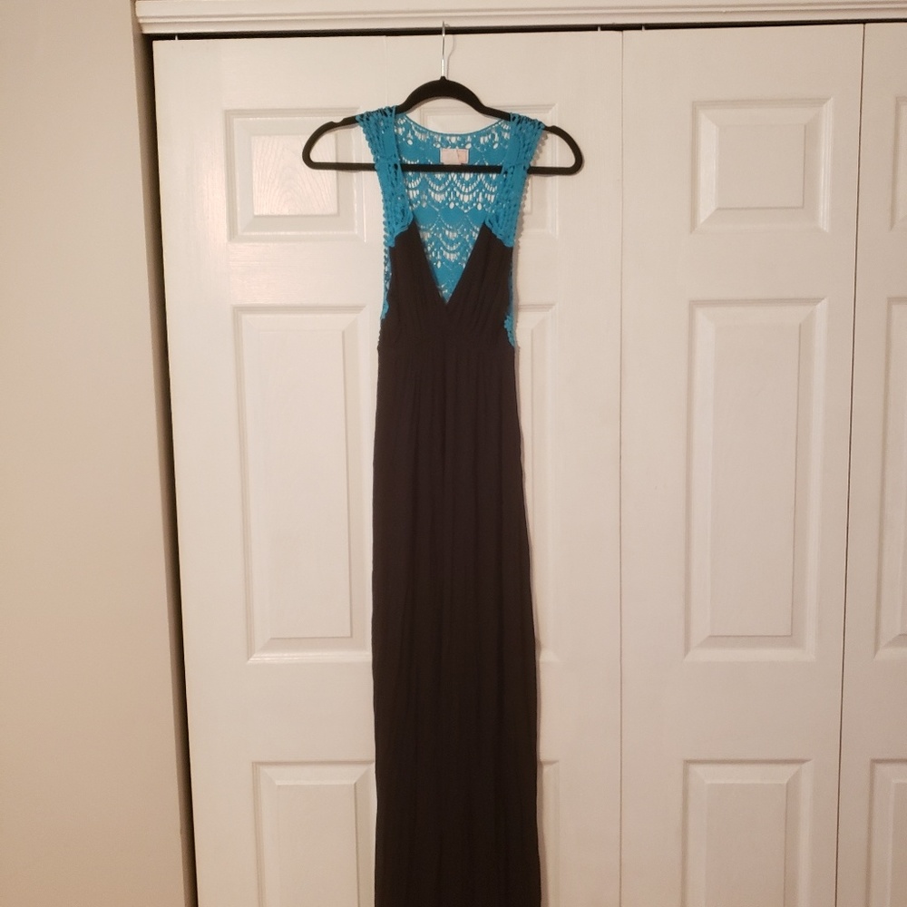 Black maxi with lace back